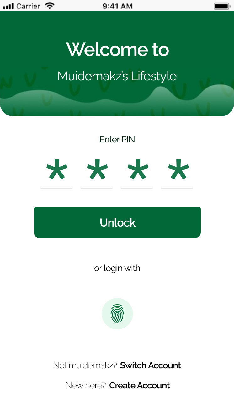 PIN unlock